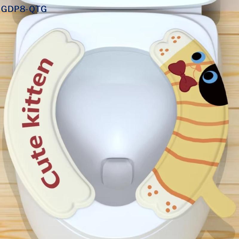 

New Cartoon Toilet Seat Cover Mat Warm Soft Toilet Cover Seat Lid Pad Bathroom Closestool Protector Bathroom Accessories Set Yellow