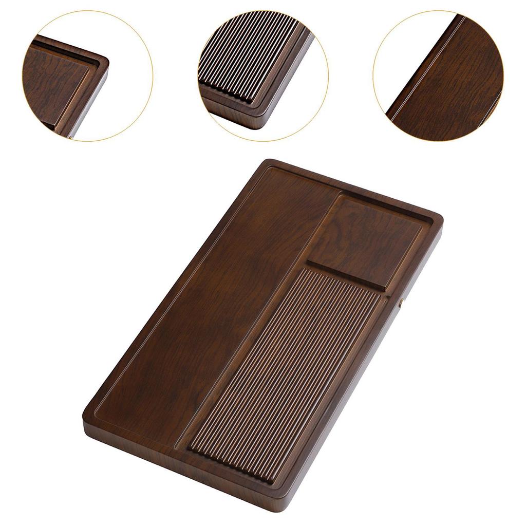 Bamboo Tea Tray Simple Sturdy Kungfu Table for Household Room Office 50x28x3.5cm
