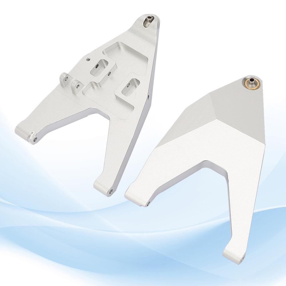 2PCS Metal Front Lower Suspension Arm Pull Rod for TRAXXAS UDR RC Truck Model(Silver)