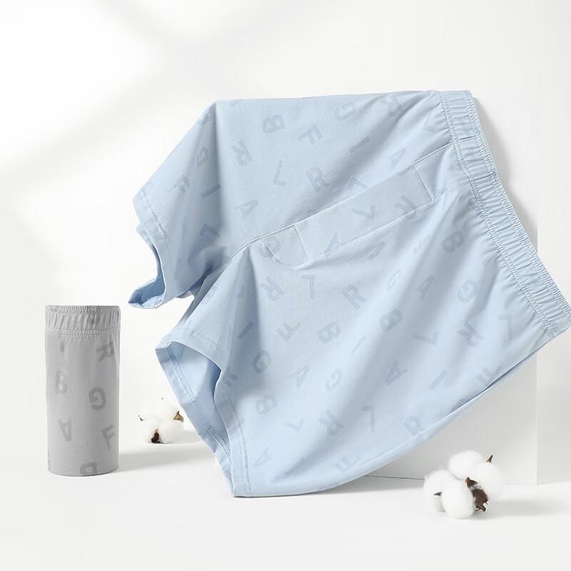 Fenteng Men's Breathable Pure Cotton Boxer Shorts 2-Pack