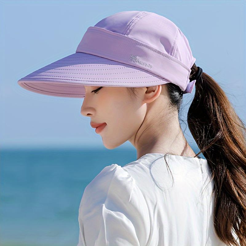 Damen Sommer Breitkrempiger Sonnenhut UV-Schutz Abnehmbares Oberteil Atmungsaktiv Strand Outdoor