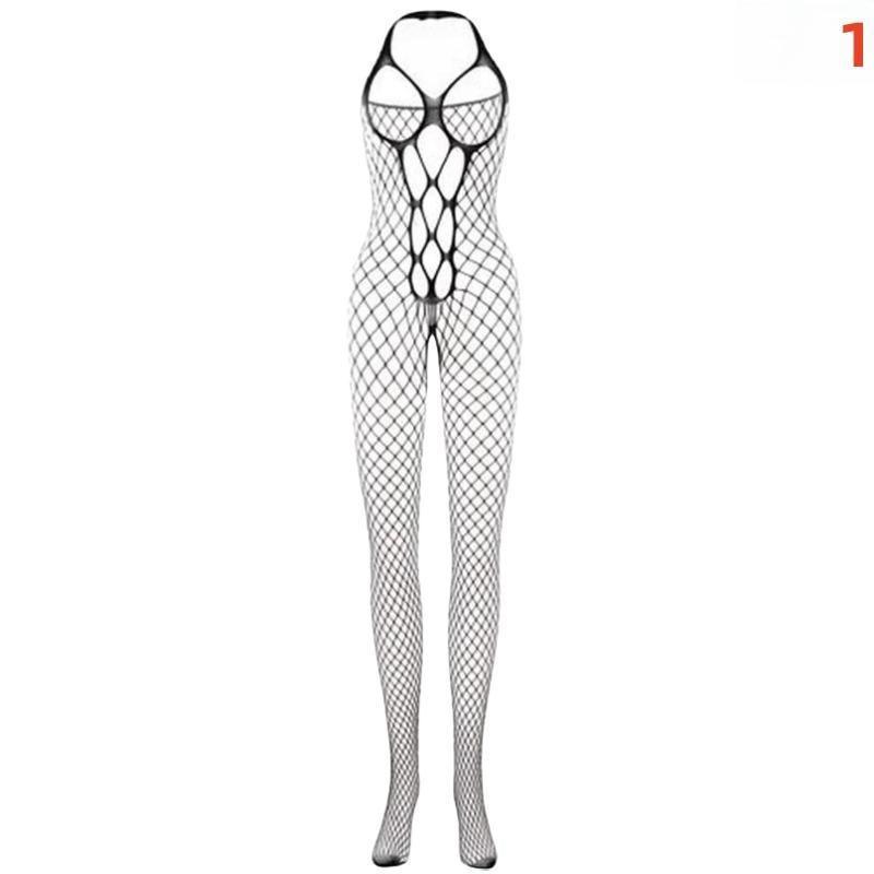NEU Mode Damen Spitze Transparent Eng Sexy Dessous Einteilige Offene Strümpfe Uniform Style 1-10