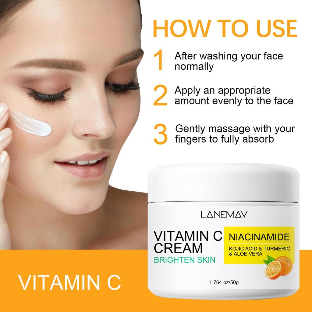 VITAMIN C CREAM-Provides Skin Moisturize, Firming And Lifting-Brightening The Skin- Suitable for all Skin Types, 50g