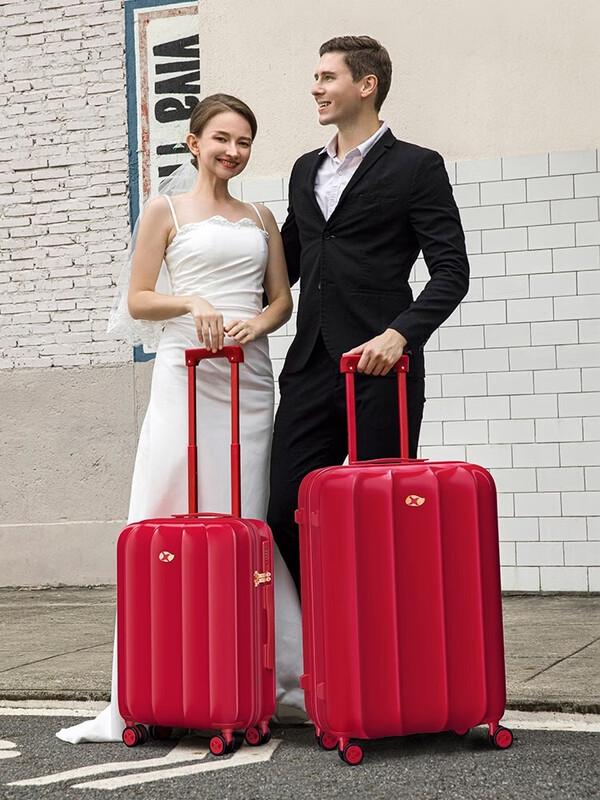 MGOB Festive Red Wedding Travel Suitcase