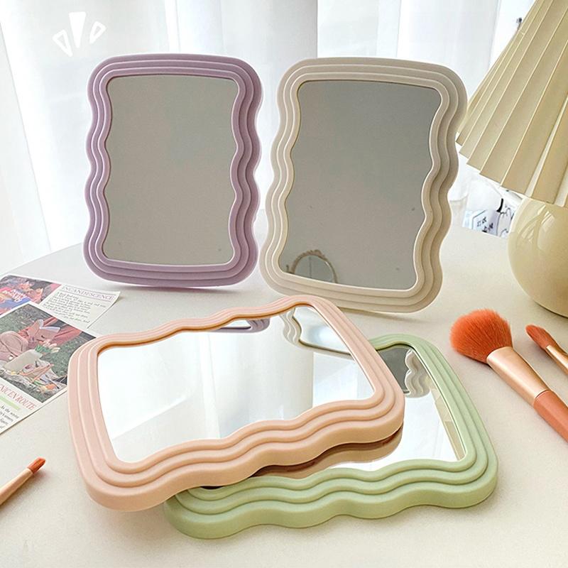 Irregular Decorative Mirror Wave Shape Makeup Mirror Bedroom Dormitory Cosmetic Aesthetic Mirrors Espejos Decorativos