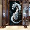 Dragão Branco e Homem Tamanho Grande Pintura com Diamantes Diy Completo Quadrado Redondo Broca Strass Bordado Animais Mosaico Pontos Cruz Kits Decoração de Parede