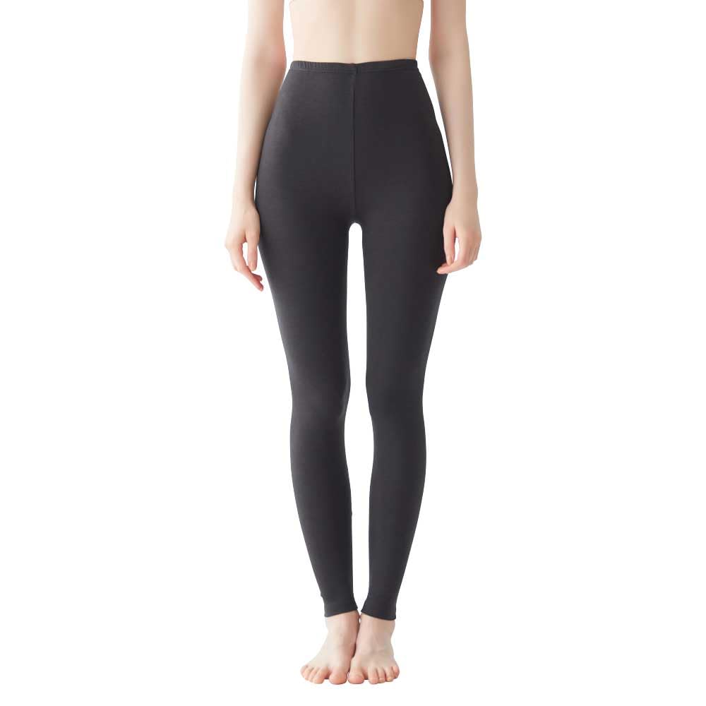Gunze Fire Acedron Medium Prevents Sweat from Chilling in Warm Inner Acedron Black Leggings, Thick, Fleece-Lined, Winter, Moisture-Wicking,