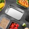 Rectangular Stainless Steel Food Storage Container with Lid for Refrigerator, Picnics, and Dumplings - Outdoor Portable Storage Box