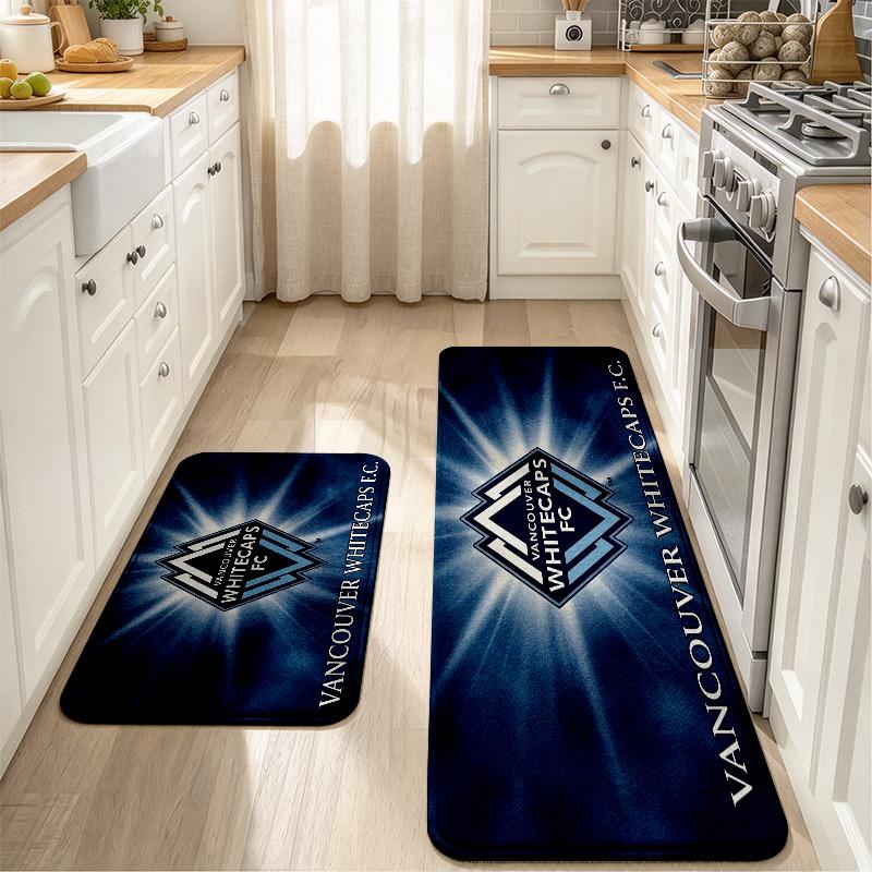 Vancouver Whitecaps FC Flannel Kitchen Mat Christmas Soft Area Rug Non Slip Floor Carpet Home Decoration