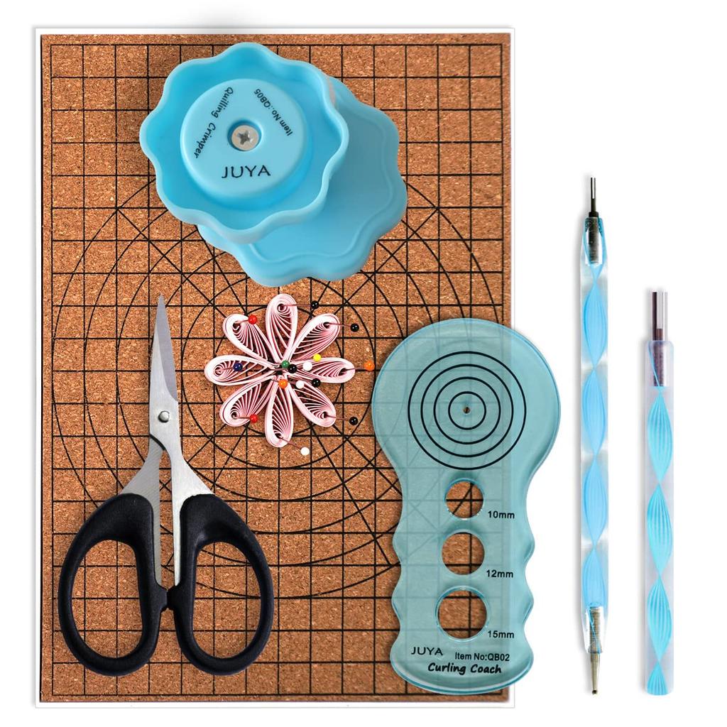 JUYA Quilling Kit 960 Sheets of Paper and 14 Tools Blue Tool Width 3mm