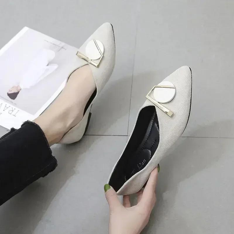 Fashion Flat Single Shoes Women's 2025 Loafers Fashion Ladies Comfortable Luxury Rhinestone Brand Shoes Black Woman Autumn Summer