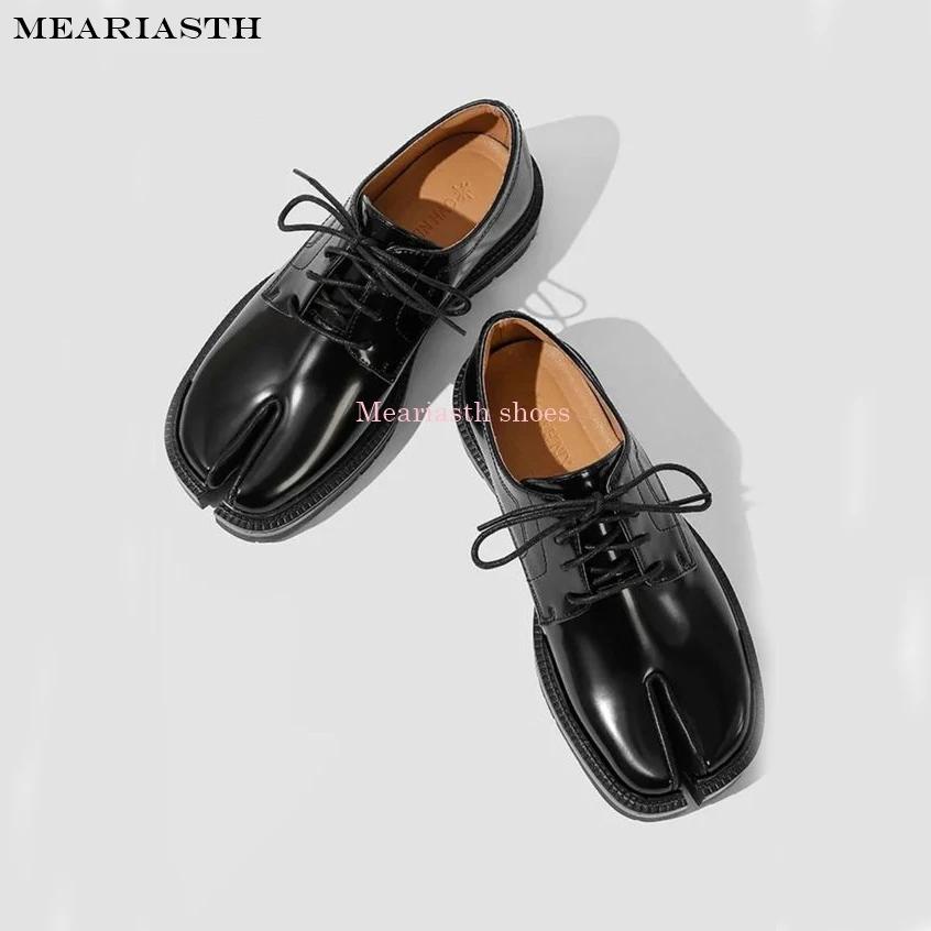 

Новая женская повседневная обувь без шнуровки на плоской подошве с раздельным носком, модная женская обувь Мэри Джейн, таби, туфли со свиными копытами, женские лоферы Chaussure Femme 38