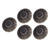 5 Sets Screw Back Button 30mm Round Shape Antique Bronze Black Turquoise Conchos with 4.5mm Screws F