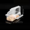 Bird Feeder Cups Parrot Bird Cage Feeder Bowl Plastic Hanging Food Container Bowl for Birds Indoor Outdoor Bird Accessories