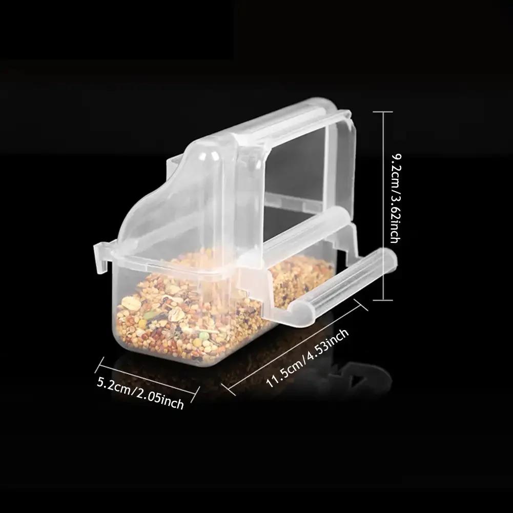 Bird Feeder Cups Parrot Bird Cage Feeder Bowl Plastic Hanging Food Container Bowl for Birds Indoor Outdoor Bird Accessories