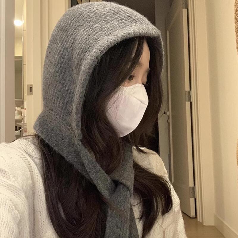 Bonnet hat, knit balaclava, women s beanie, ribbed hat gray