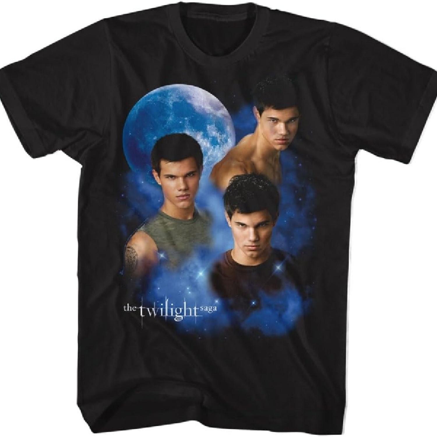

Американская классика Сумерки Фильм Джейкоб и Мун Мужская футболка с коротким рукавом Футболки с графикой фильмов о вампирской романтике XXXXXL