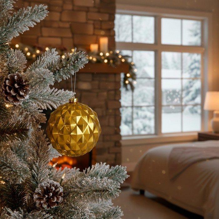 Boules de sapin de Noël - SPRINGOS - 15 cm - Dorées - 6 pcs - Durable et incassable