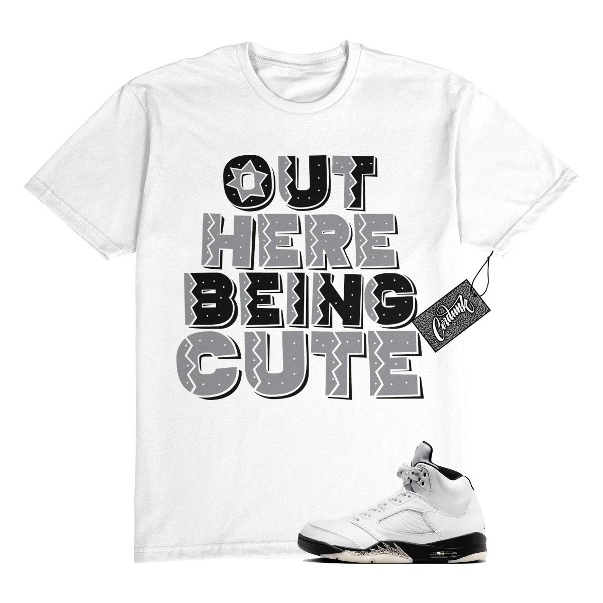 5 Reverse Metallic White Black T Shirt Match C4 M