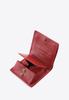 Wittchen Women's Leather Wallet With Coat Of Arms, Snap-On, Red, Natural Leather