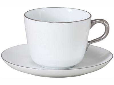 Okura Art China Platinum Line Morning Cup & Saucer, Coffee/Tea, Made In Japan, 26cm/1002