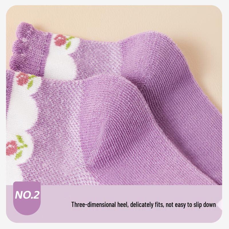 MaoRen Girls' Summer Breathable Mesh Cotton Socks