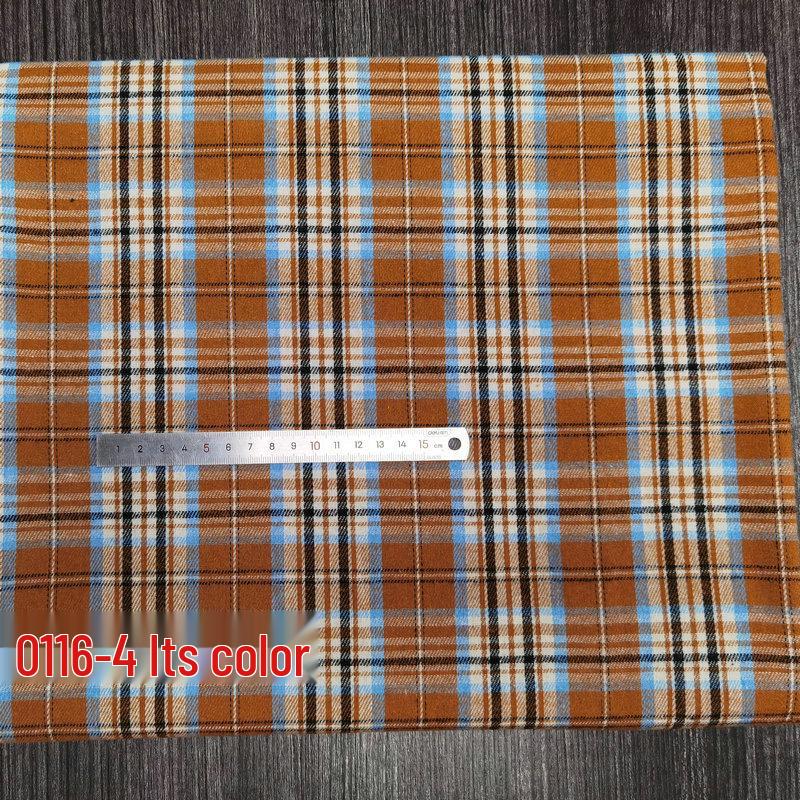 Children's Twill Plaid Flannel Shirt Fabric - Yarn Dyed, Brushed Cotton