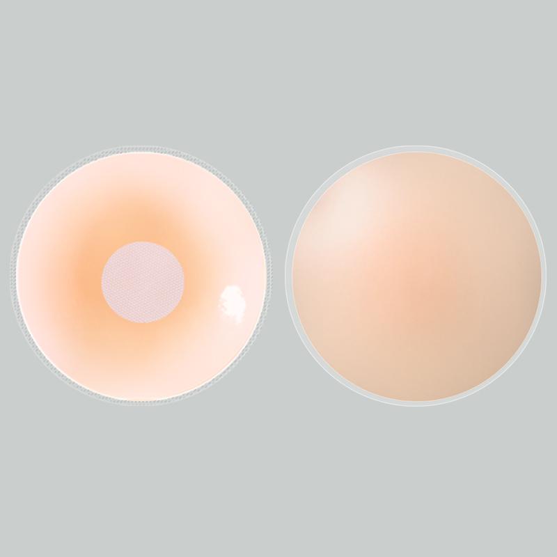 2 Reusable Silicone Nipple Patches, Seamless Self-adhesive Anti Protrusion Nipple Patches, Women s Underwear Accessories Round