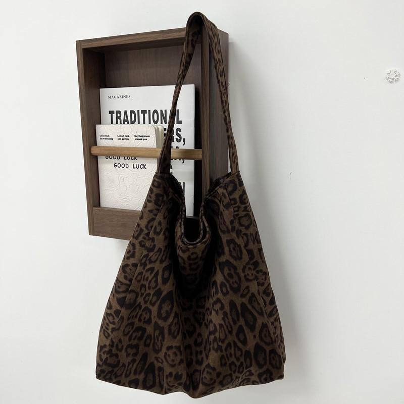 Leopard Print Bag Women's Large-capacity New Autumn and Winter Matte Retro Shoulder Underarm Bag Commuting