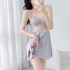Sexy nightgown women's imitation silk feminine pajamas summer suspenders ice silk pajamas pure desire pajamas hollow