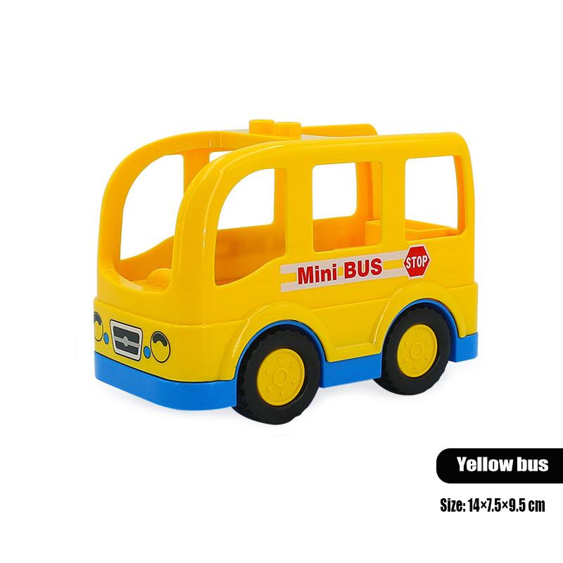 Trailer Car Motorcycle Boat Big Building Blocks Collocation Vehicle Accessory Kid DIY Toys Compatible With Duploed Set Gift