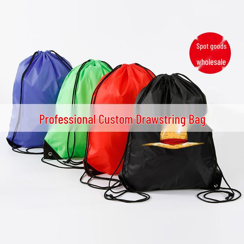 Blank Polyester Drawstring Bag for Marathons: Customizable Sports and Event Backpack