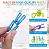 50pcs Colorful Portable Bag Sealing Clips, Clothespins, Snack Sealing Storage Clips, Metal Clamps, Kitchen Supplies