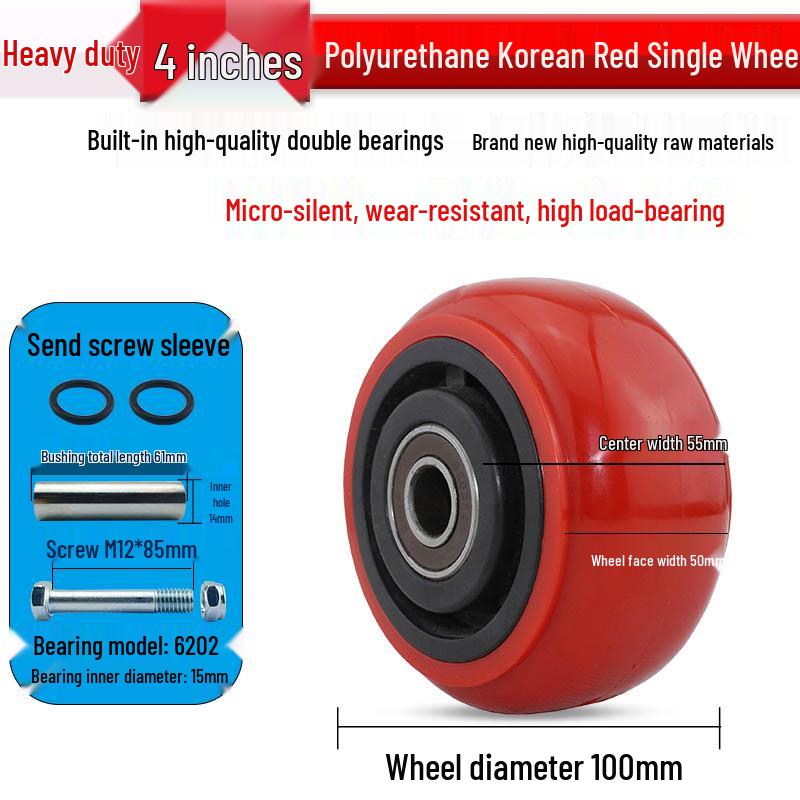 Nylon Swivel Caster Wheels: 2-6 inch Heavy-Duty Rubber & Flat Plate Options