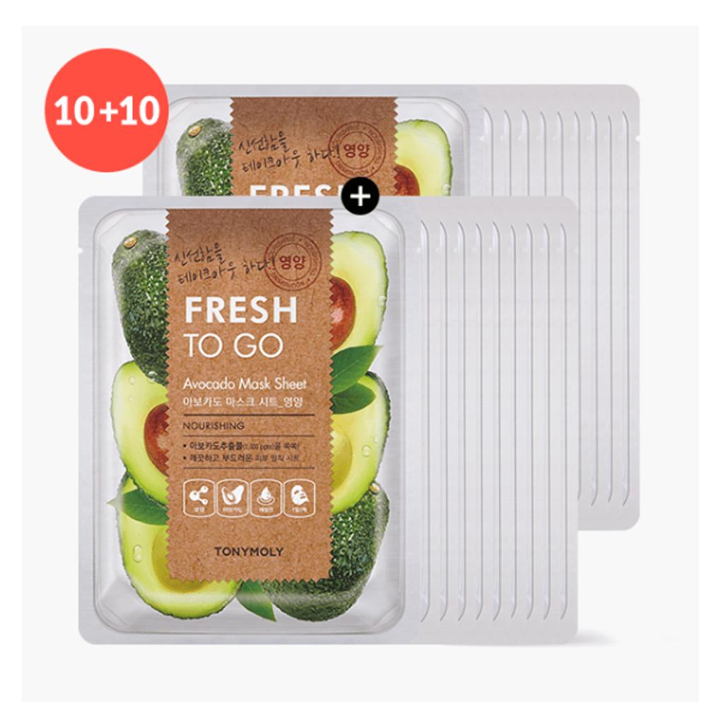 Tony Moly Fresh To Go Mask Sheet Avocado (10+10)