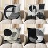 Home Decor Abstract Black & White Geometric Pattern Pillow Pattern Cushion Cover Suitable for Sofa Bedroom Car Pillow Cover