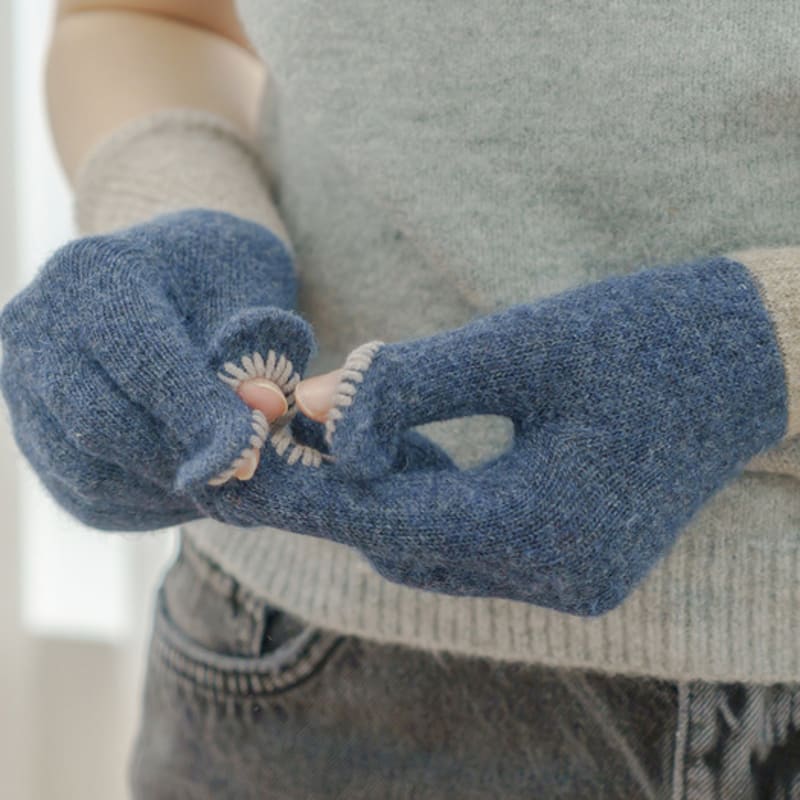 Meminn Twoton Twohole Long Touch Finger Gloves 3colors