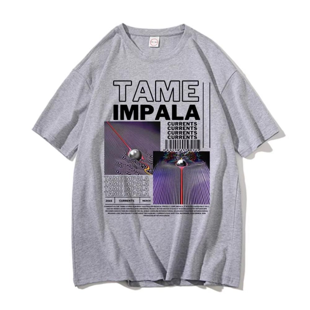Tame Impala Currents Graphic Print Tshirts Men Women Fashion Oversized Tshirts Short Sleeve Mens Lndie Pop Rock Music T Shirts