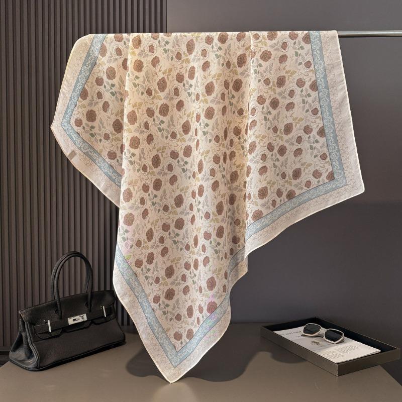 Women S Floral Print Square Scarf Fashion Head Wrap For Southeast Asia