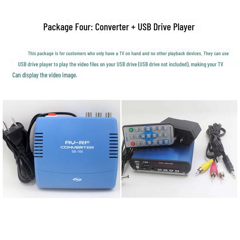 Shibei SB-168 AV to RF Converter for Vintage Black & White TVs