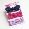 European & American Kids' Rabbit Ears Headband Set: 3-Piece Infant Bow Hair Accessories for Boys & Girls
