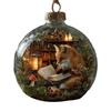 Décorations de Noël 3D animaux sauvages, boules de Noël en plastique à suspendre au sapin pour une fête à la maison