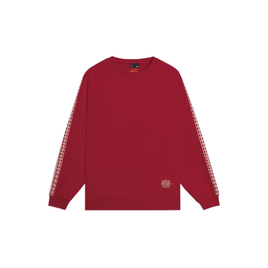 Li Ning Sports Life Collection Sweatshirt Unisex Bull Red AWDSF51-1