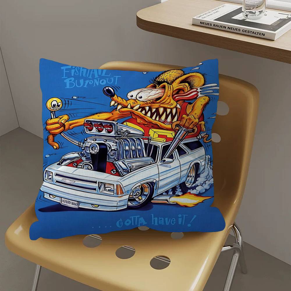 Funny R-Rat F-Fink Pillow Gift Home Office Decoration Bedroom Sofa Car Cushion Cover Case 45x45