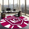 Queensland Maroons (1) Round Office Rug Decorative Floor Rug for Office Bedroom Living Room and Home Space