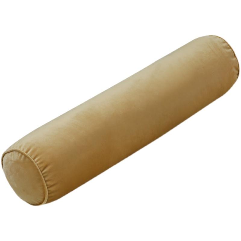 Soft Velvet Cylindrical Pillow Cover Round Bolster Long Cusion Pillow Case Neck Back Rest for Living Room Bed Sofa Decor