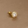 Gold Stainless Steel Earrings with Zircon Studs - Creative and Elegant Design