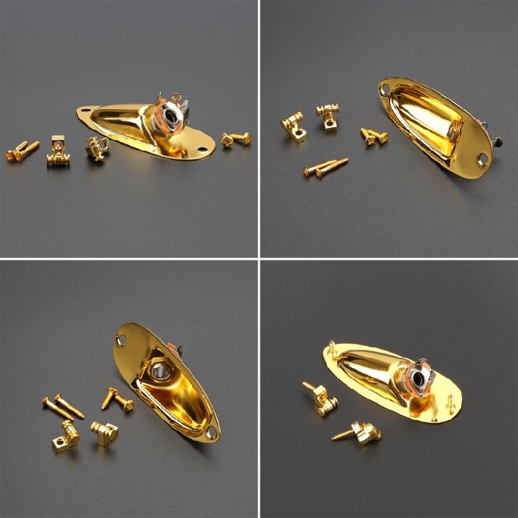 Guitar Pickup Jacks Plug Socket 6.35mm with Mounting Screws for Electric Guitar