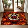 OGC Nice FC Design Crystal Velvet Rug Soft Decorative Mat for Bedroom Entrance