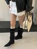 Fashion Fashion Bohemia Knee-length Women Boots Tassels Faux Suede Boots Girl Clogs Cork Insole Long Botas Mujer Winter Outdoor Shoes